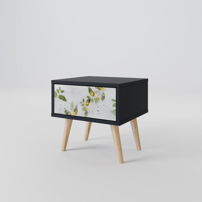 Comodino ELEGANT BOTANICS in finitura nera