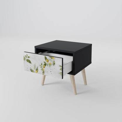 Comodino ELEGANT BOTANICS in finitura nera