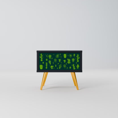 Comodino DESERT GREEN in finitura nera