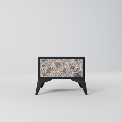PASSING TIME Nightstand in Black Finish