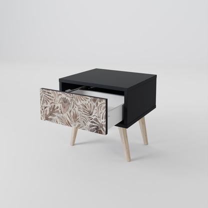 PASSING TIME Nightstand in Black Finish