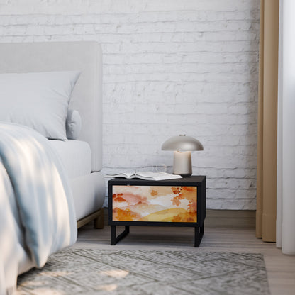 TRACES OF AUTUMN Nightstand in Black Finish