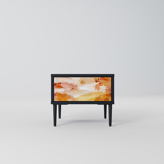 TRACES OF AUTUMN Nightstand in Black Finish