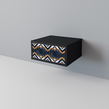 ARTFUL GEOMETRY Nightstand in Black Finish