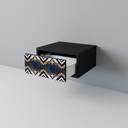 ARTFUL GEOMETRY Nightstand in Black Finish