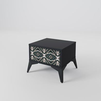 DIMENSION DELIGHTS Nightstand in Black Finish