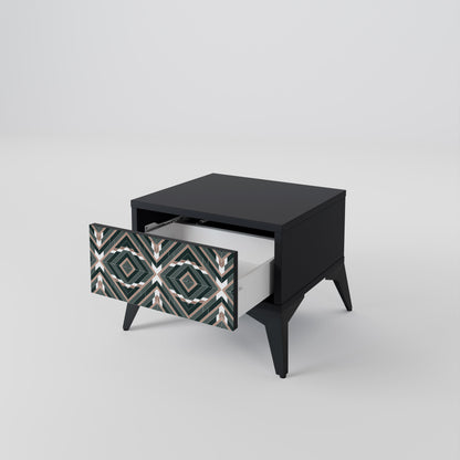 DIMENSION DELIGHTS Nightstand in Black Finish