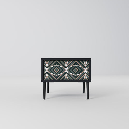 DIMENSION DELIGHTS Nightstand in Black Finish