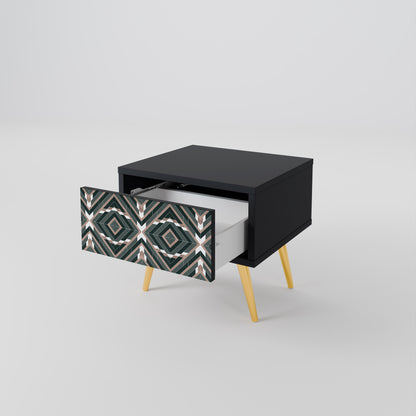 DIMENSION DELIGHTS Nightstand in Black Finish