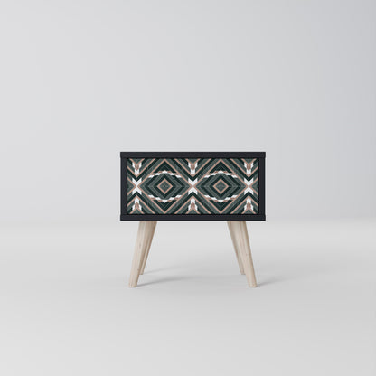 DIMENSION DELIGHTS Nightstand in Black Finish
