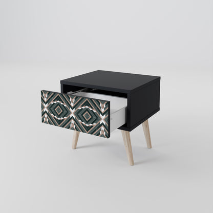 DIMENSION DELIGHTS Nightstand in Black Finish