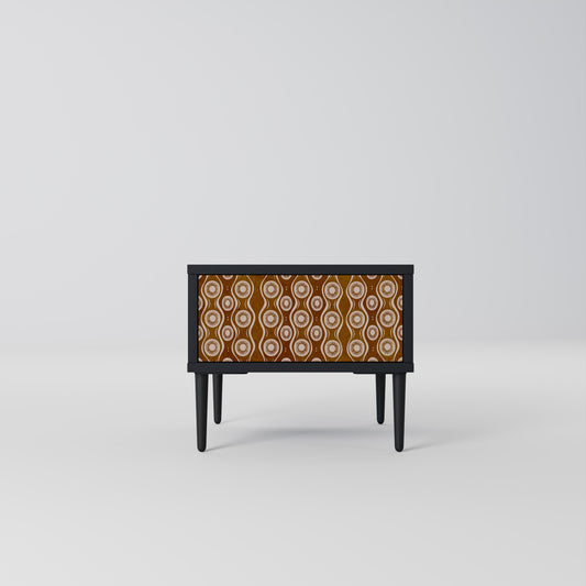 BROWN EYES Nightstand in Black Finish