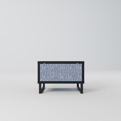 GRAPHITE RAIN Nightstand in Black Finish