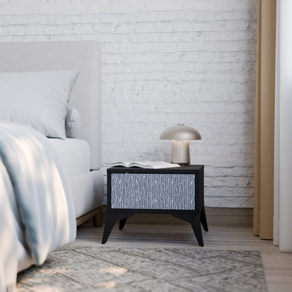 GRAPHITE RAIN Nightstand in Black Finish
