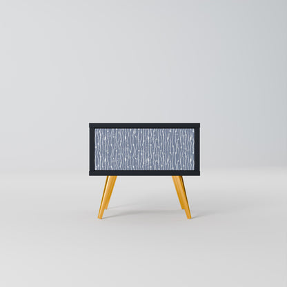 GRAPHITE RAIN Nightstand in Black Finish