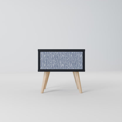 GRAPHITE RAIN Nightstand in Black Finish