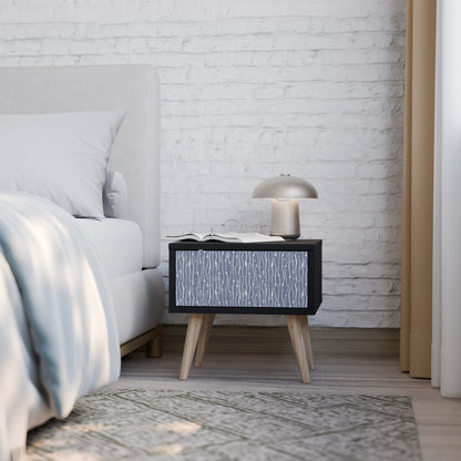 GRAPHITE RAIN Nightstand in Black Finish
