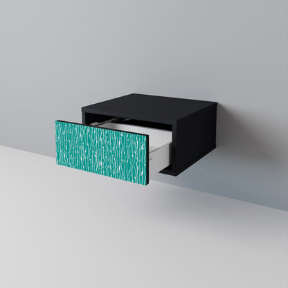 Comodino TURQUOISE RAIN in finitura nera