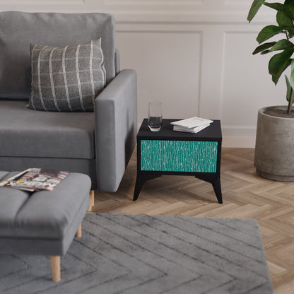 Comodino TURQUOISE RAIN in finitura nera