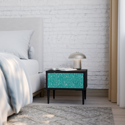 Comodino TURQUOISE RAIN in finitura nera