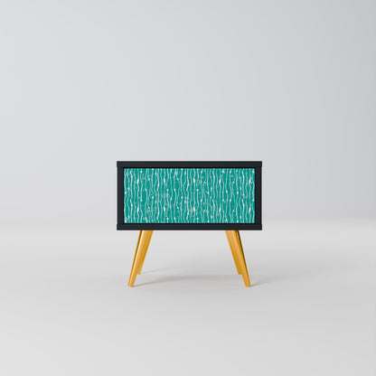 Comodino TURQUOISE RAIN in finitura nera