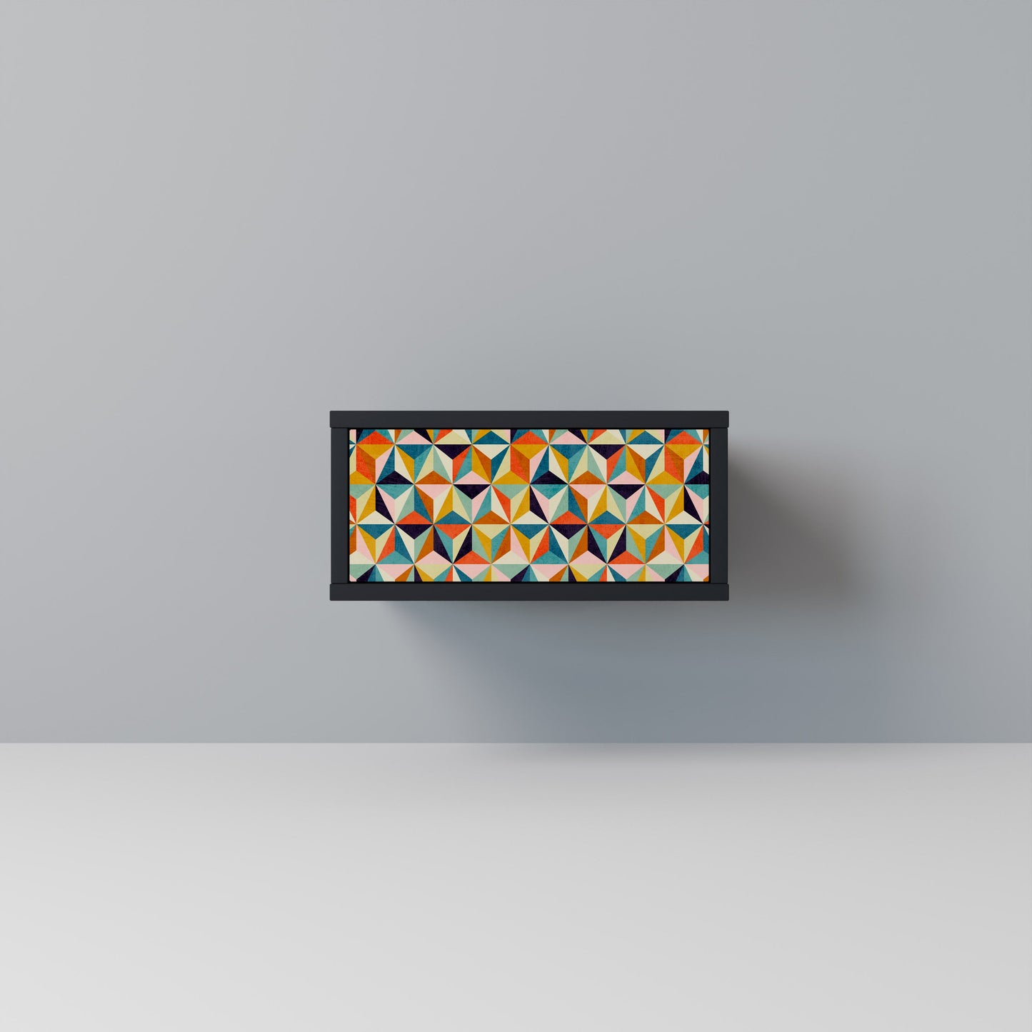 Comodino TESSELATE TREASURES in finitura nera