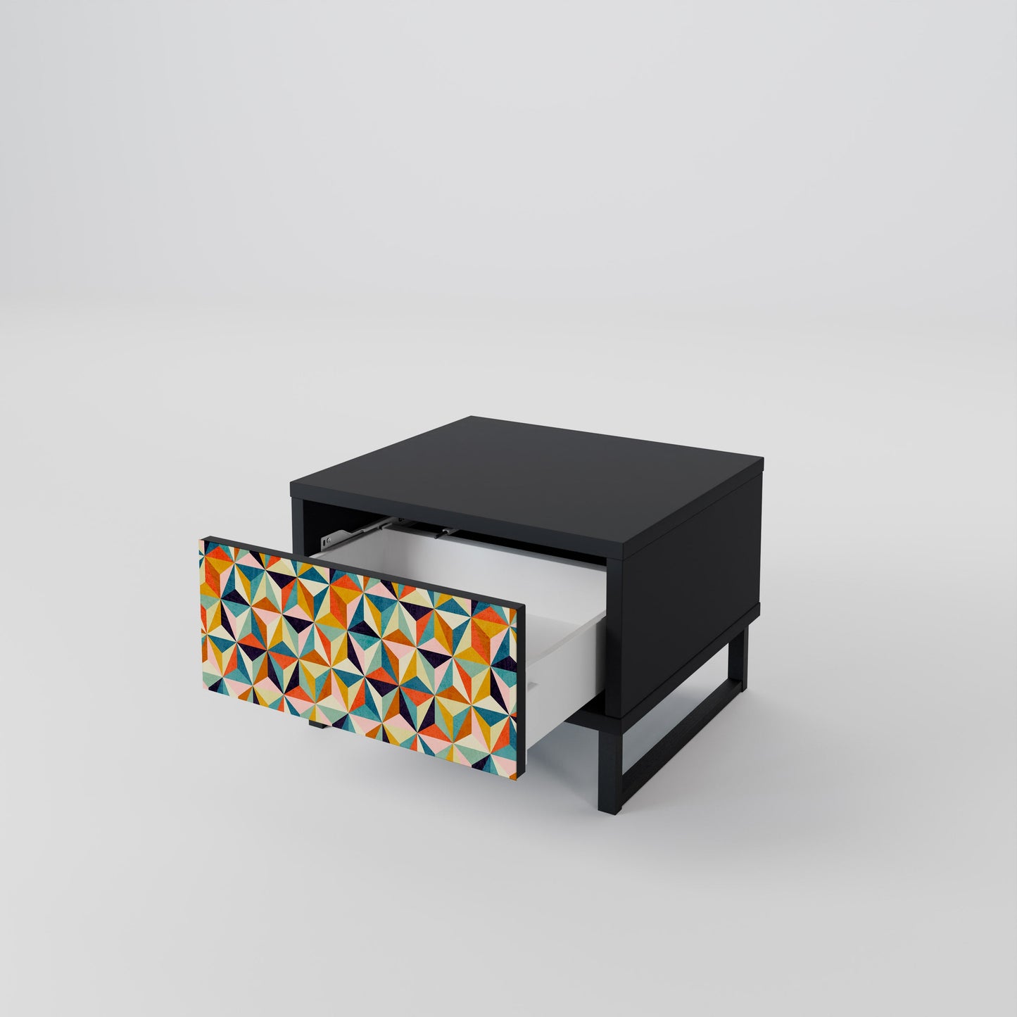 Comodino TESSELATE TREASURES in finitura nera