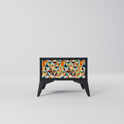 Comodino TESSELATE TREASURES in finitura nera