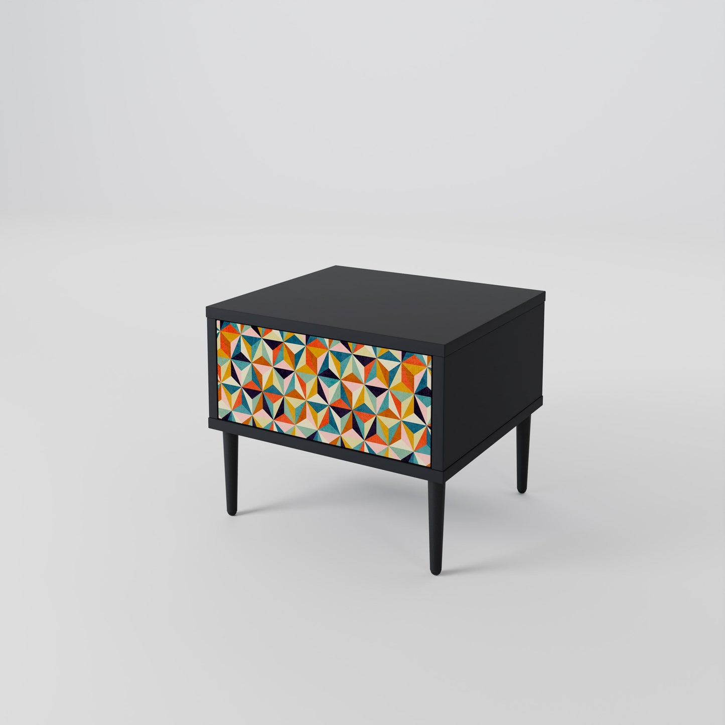Comodino TESSELATE TREASURES in finitura nera