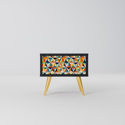 Comodino TESSELATE TREASURES in finitura nera