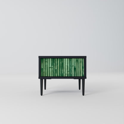 Comodino NATURAL GREEN in finitura nera