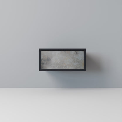 Comodino CONCRETE WALL in finitura nera