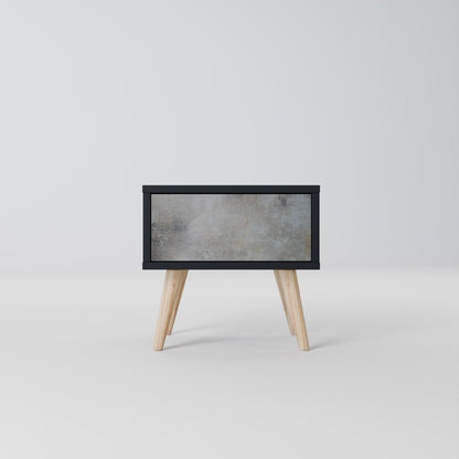 Comodino CONCRETE WALL in finitura nera
