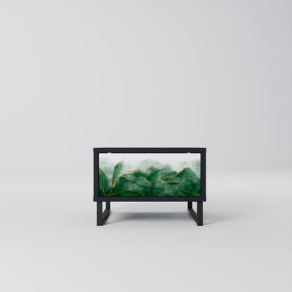EXPENSIVE NATURE Nightstand in Black Finish