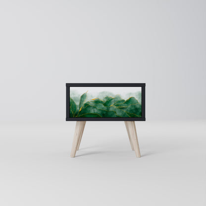 EXPENSIVE NATURE Nightstand in Black Finish