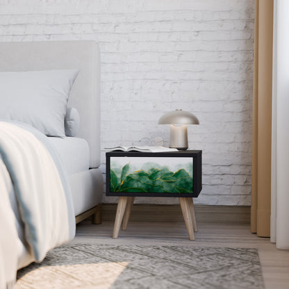 EXPENSIVE NATURE Nightstand in Black Finish