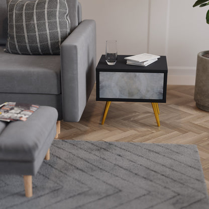 MUTED ARC Nightstand in Black Finish