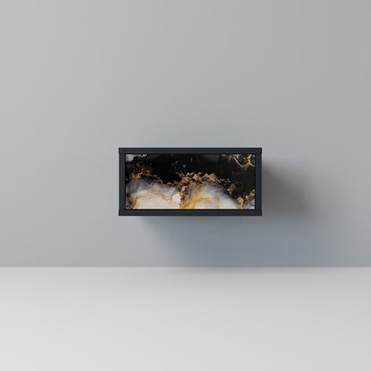 MARBLE OF TOMMORROW Nightstand in Black Finish