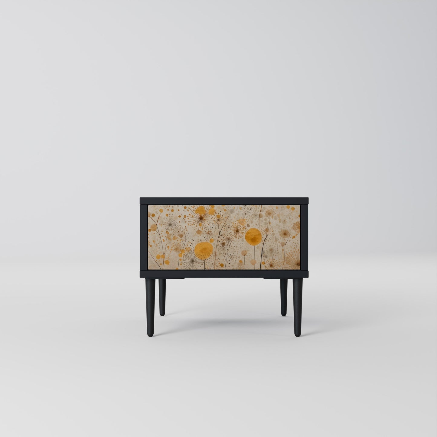 MORNING GLADE Nightstand in Black Finish