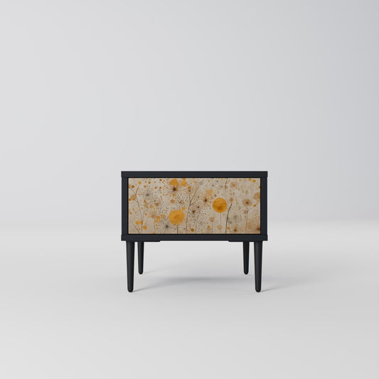 MORNING GLADE Nightstand in Black Finish