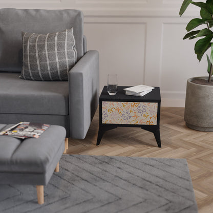 SPRING WHIMSY Nightstand in Black Finish