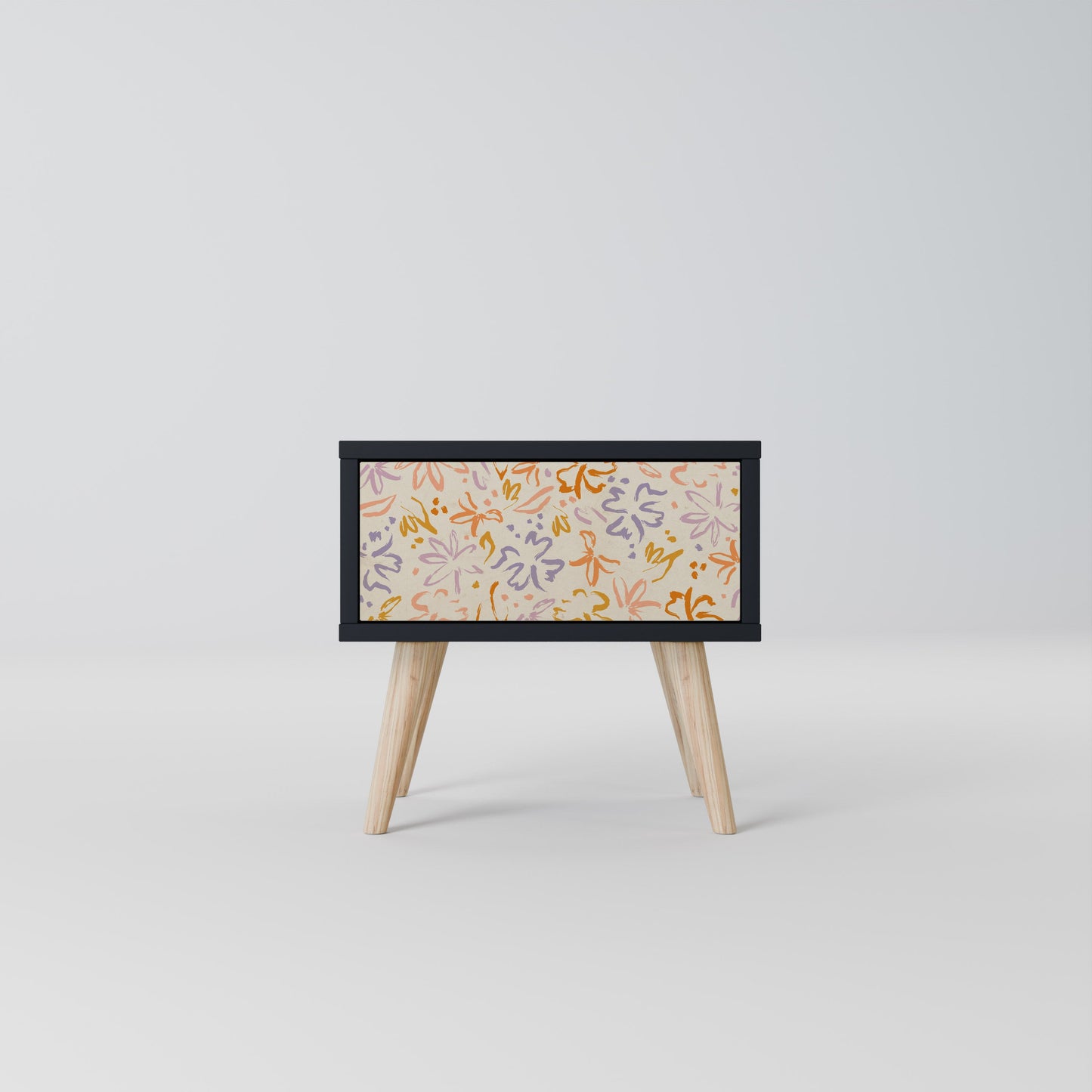 SPRING WHIMSY Nightstand in Black Finish