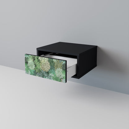 SUCCULENT CLUSTER Nightstand in Black Finish