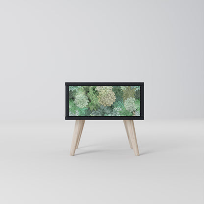 SUCCULENT CLUSTER Nightstand in Black Finish