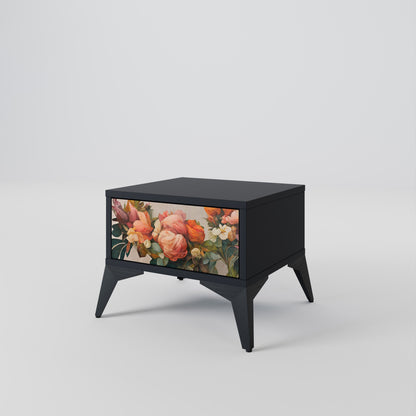 STYLISH BEAUTY Nightstand in Black Finish