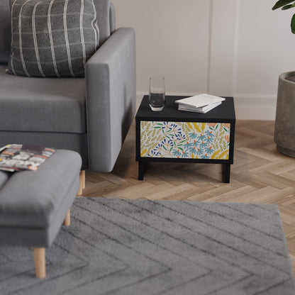 HELLO SPRING Nightstand in Black Finish