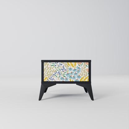 HELLO SPRING Nightstand in Black Finish