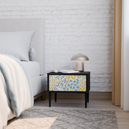 HELLO SPRING Nightstand in Black Finish