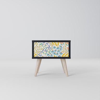HELLO SPRING Nightstand in Black Finish