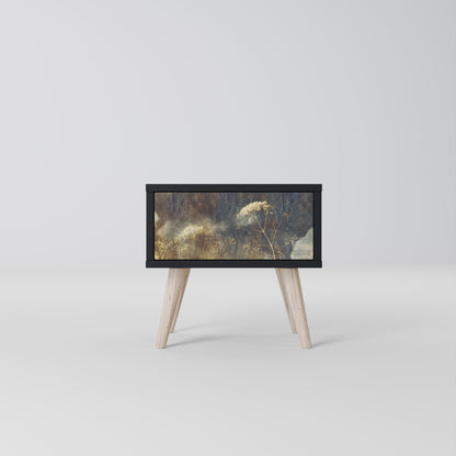 GENTLE POWER Nightstand in Black Finish
